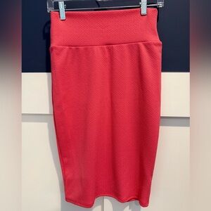 LuLaRoe Pink fitted  Pencil Skirt Size XS